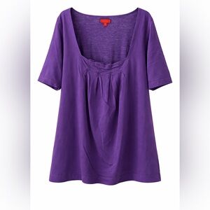 Hi-Line Purple Short Sleeve Women's Top